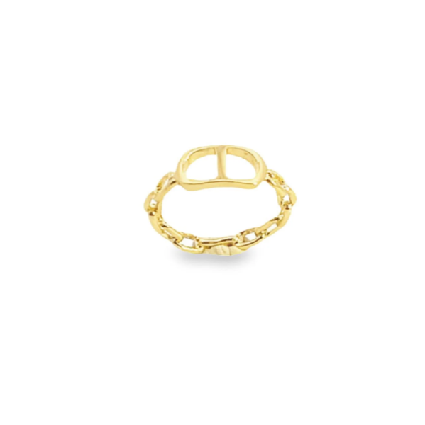 Elegant 18K gold-filled modern ring with a sleek design