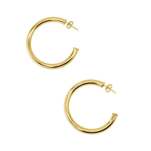 Tubular Gold Hoops
